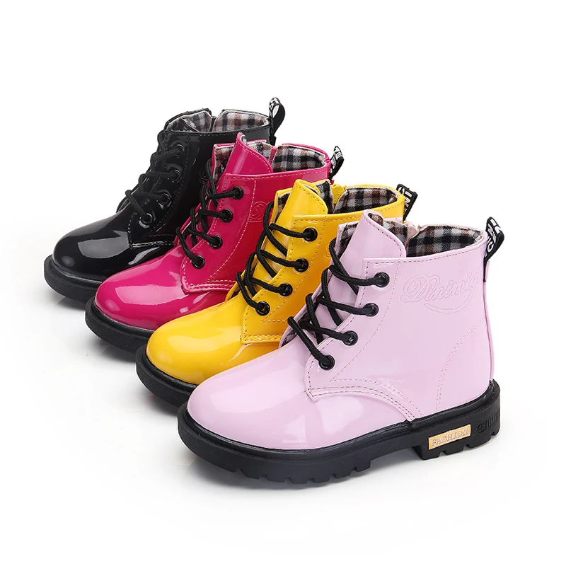 Top Trends: New Children Shoes Boots For Children Size 21-37 Boots For Girl PU Leather Waterproof Winter Kids Snow Shoes Girls Boots Shoppable Styles