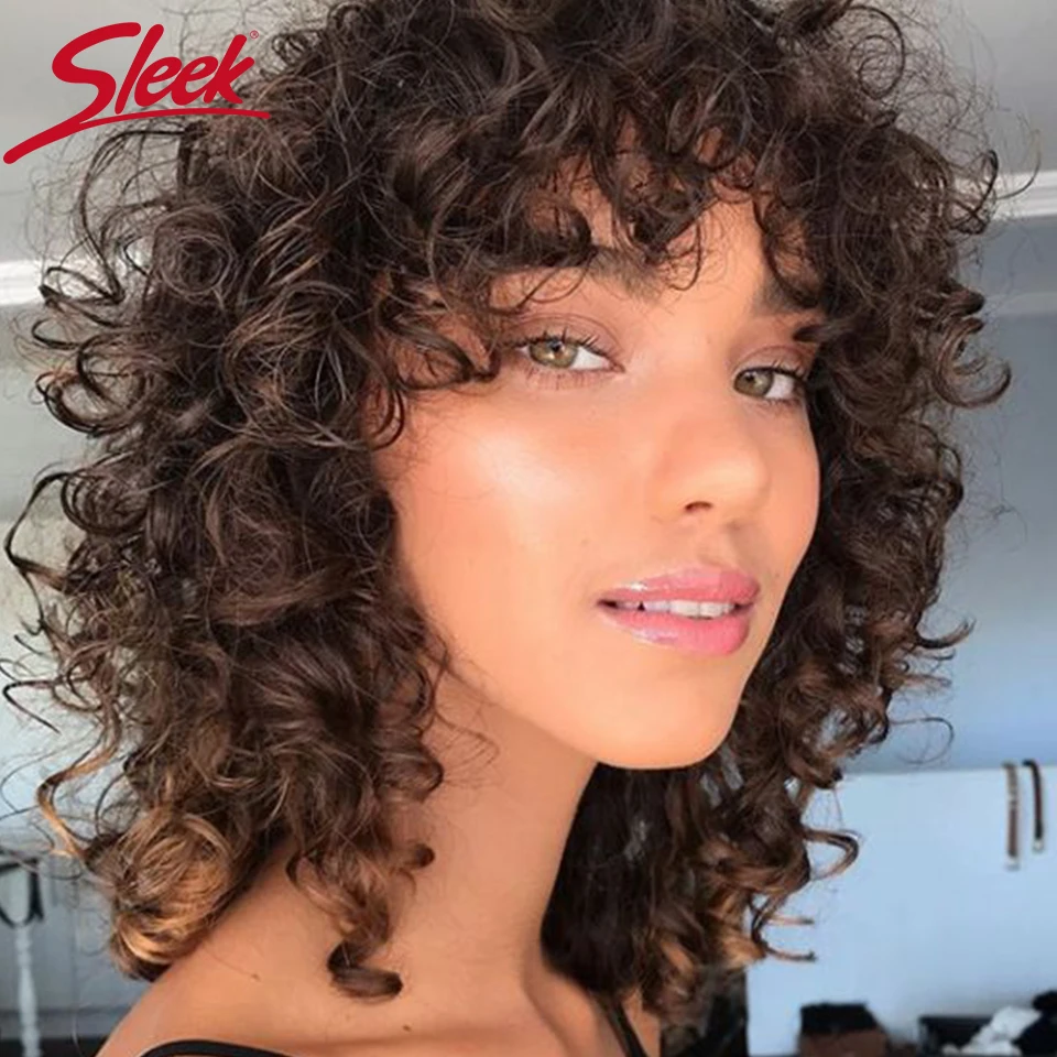 Top Trends: Sleek Curl Human Hair Wigs For Women Short Bob Wig With Bangs Pixie Cut Wig Jerry Curl Short Wigs Ombre Colored Short Curl Wigs Shoppable Styles