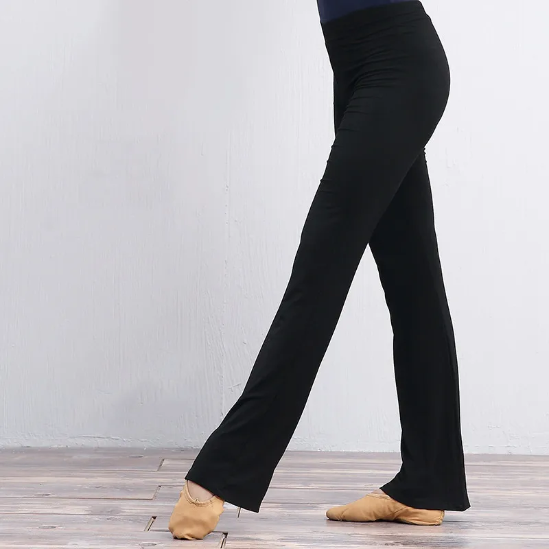 Top Trends: Women Cotton Ballet Trousers Girls Adult High Waist Stretch Bell-bottoms Dance Flare Pants Broad Leg Yoga Sport Ballet Pants Shoppable Styles