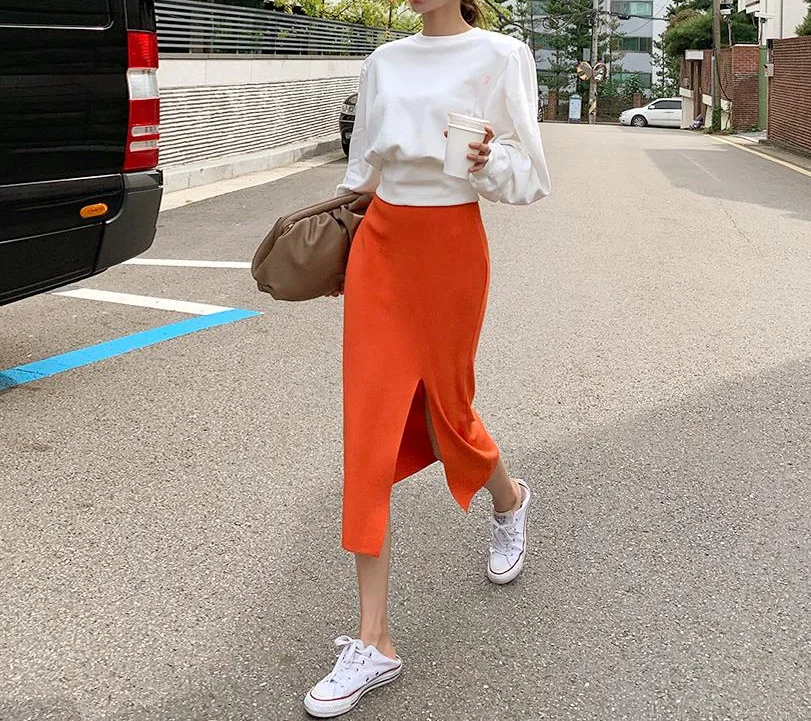 Top Trends: A Line Knit New New Summer Short Skirt Korean Skirt Midi Long High Waist School Girl Skirt Vintage Skirts Summer Pleated Shoppable Styles