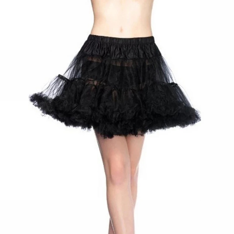 Top Trends: Women Girls Ruffled Short Petticoat White Black Fluffy Bubble Sexy Tulle Tutu Skirts Puffy Half Slip Prom Crinoline Underskirt Shoppable Styles