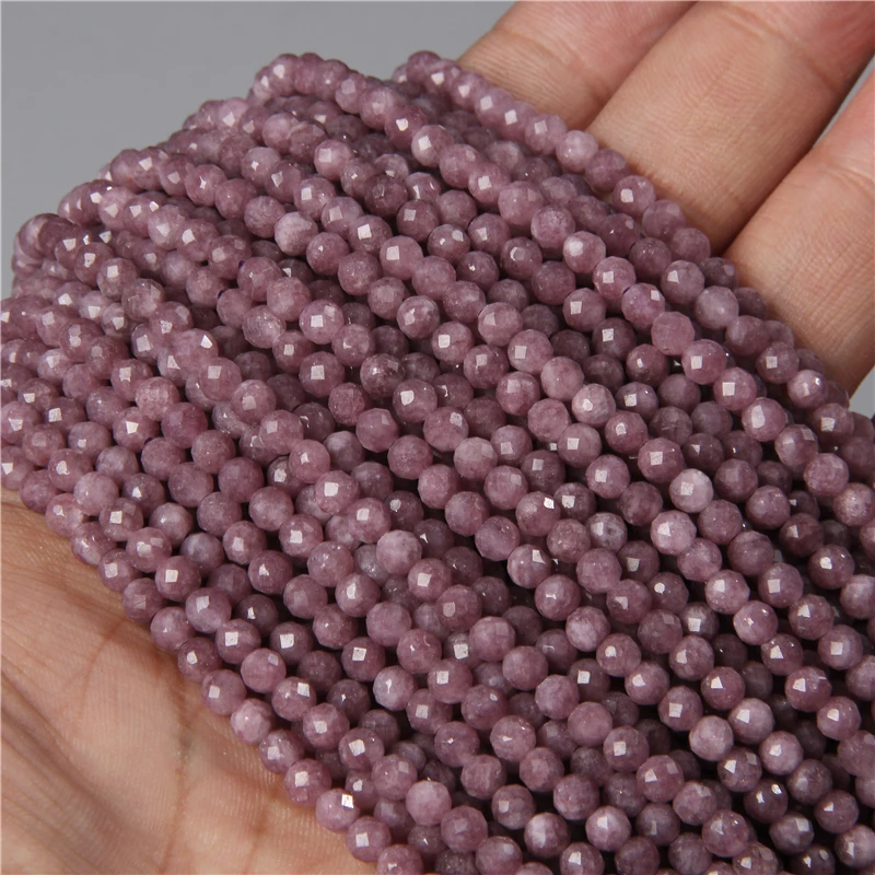 Top Trends: Small Natural Faceted Stone Beads Purple Mica 2 / 3 / 4mm Quartzs Amethysts Agates Fluorite Crystal Faceted Beads For Jewelry Making Shoppable Styles - Image 5