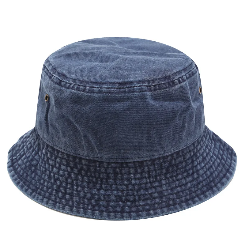 Top Trends: 2022 New Fisherman Hat Vintage Denim Bucket Hats Outdoor Men Women Washed Cotton Panama Hat Fashion Hip Hop Gorros Bob Hat Shoppable Styles - Image 3