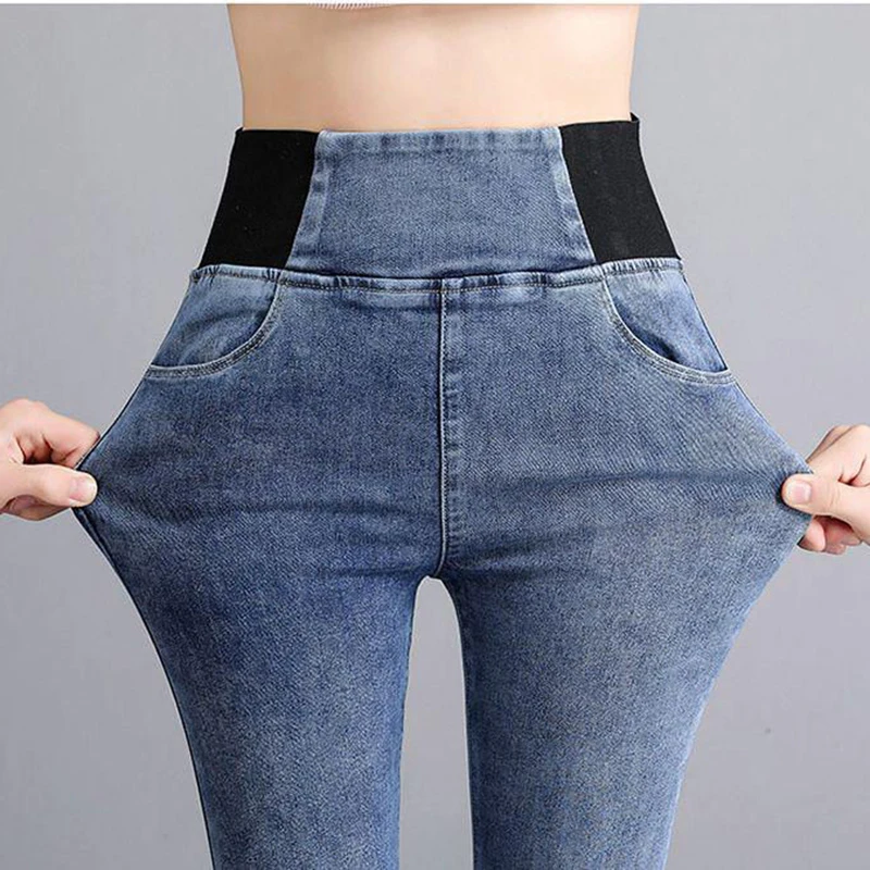 Top Trends: High Waist Pencil Jeans Women Classic Skinny Casual Big Size 38 Denim Pants Streetwear Pantalones Stretch Wash Vaqueros Trousers Shoppable Styles - Image 2