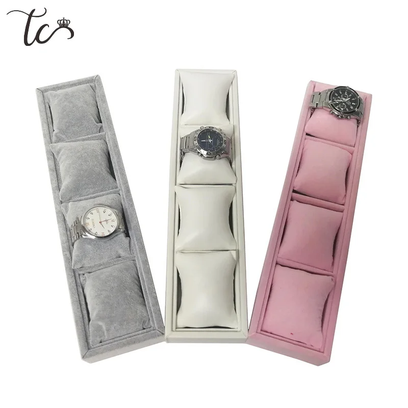 Top Trends: Watch Display Stand Bracelet Holder Organizer Watches Storage Jewelry Pillow Holder Jewelry Display Tray 4 / 8 / 12 Grids Shoppable Styles