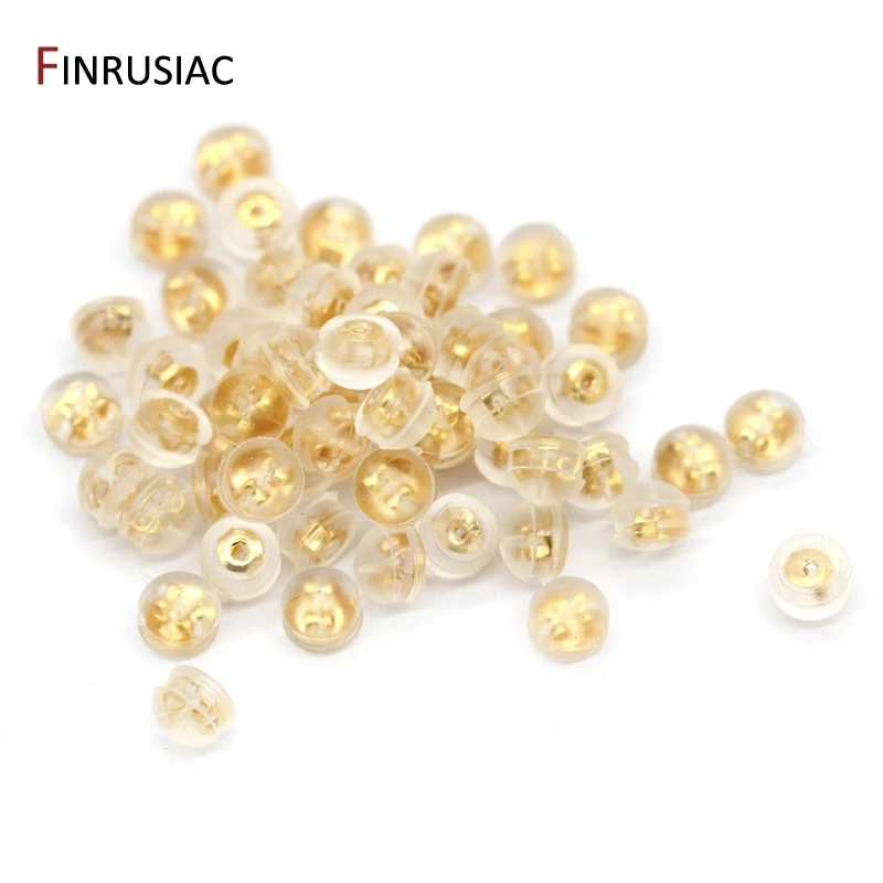 Top Trends: 20pcs Wholesale 14K Gold Plated Earring Backs Findings Earring Clutch Accessories For Jewelry Making Shoppable Styles