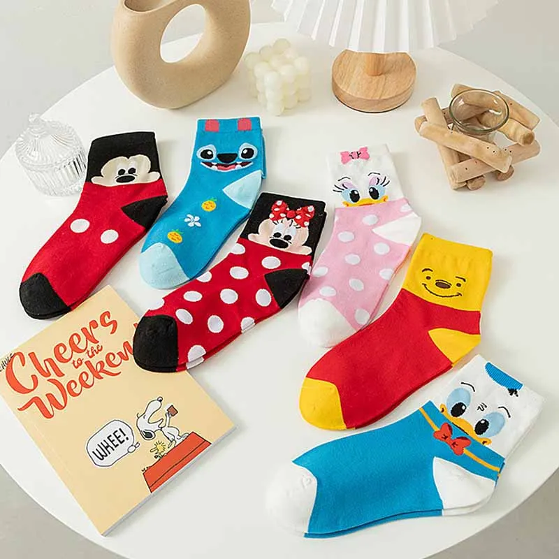 Top Trends: Hot Sale Disney Casual Women Socks Cartoon Socks Animal Mickey Donald Duck Christmas Socks Funny Cotton Cute Girl Socks Dropship Shoppable Styles