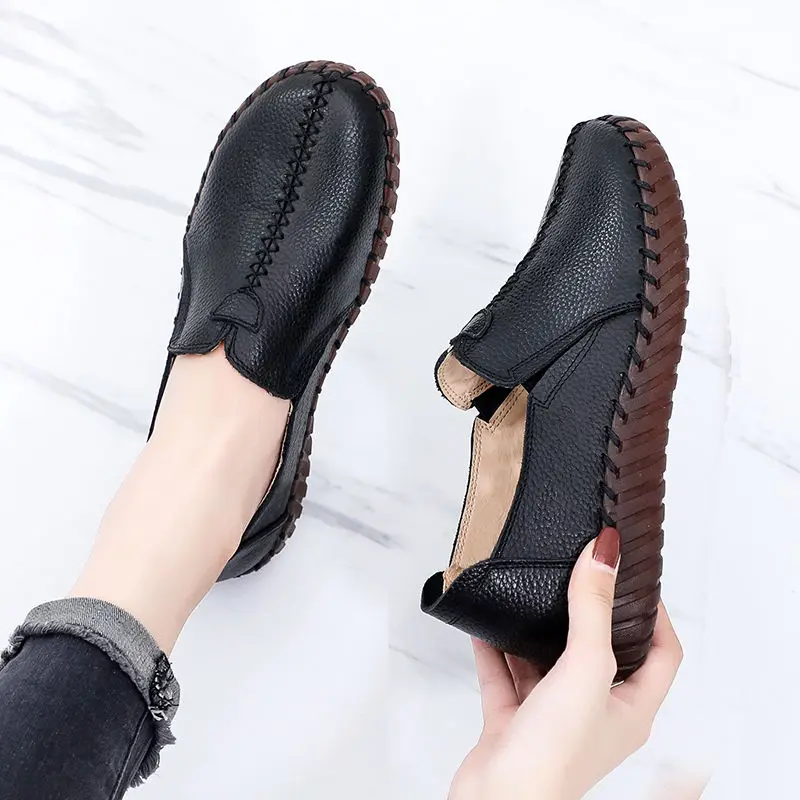 Top Trends: Waterproof Loafers Wide Width Women&#039;s Driving Shoes Woman Black Genuine Leather Flats Red Designer Loafers Women White Moccasins Shoppable Styles