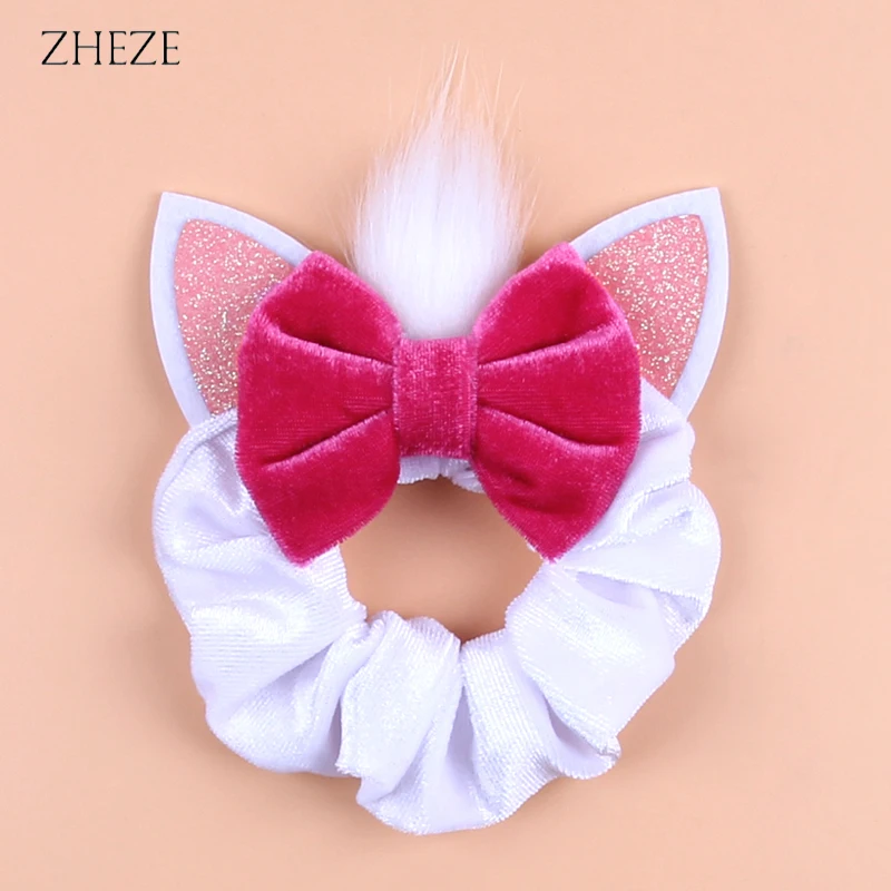 Top Trends: 2023 NEW Cat Ears Velvet Hair Scrunchies For Girls Women Cute 4&quot;Bow Elastic Hairband DIY Hair Accessories Boutique Gift Mujer Shoppable Styles