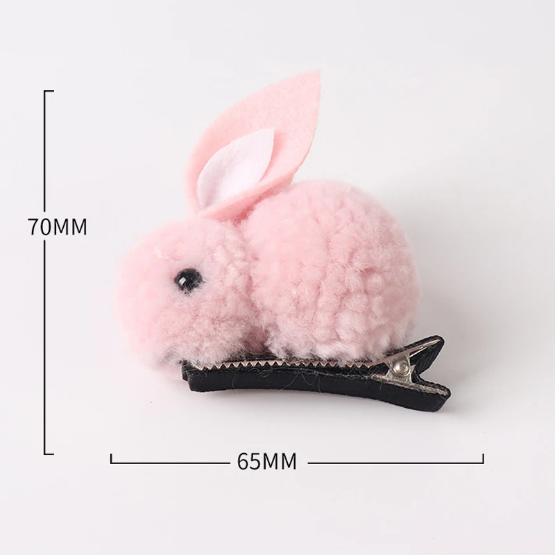 Top Trends: Cute Hair Ball Rabbit Hair Clip Children's Girl Animal Hairpins Korea Simple Hair Accessories Headwear Barrette Stick Hairpin Shoppable Styles - Image 6