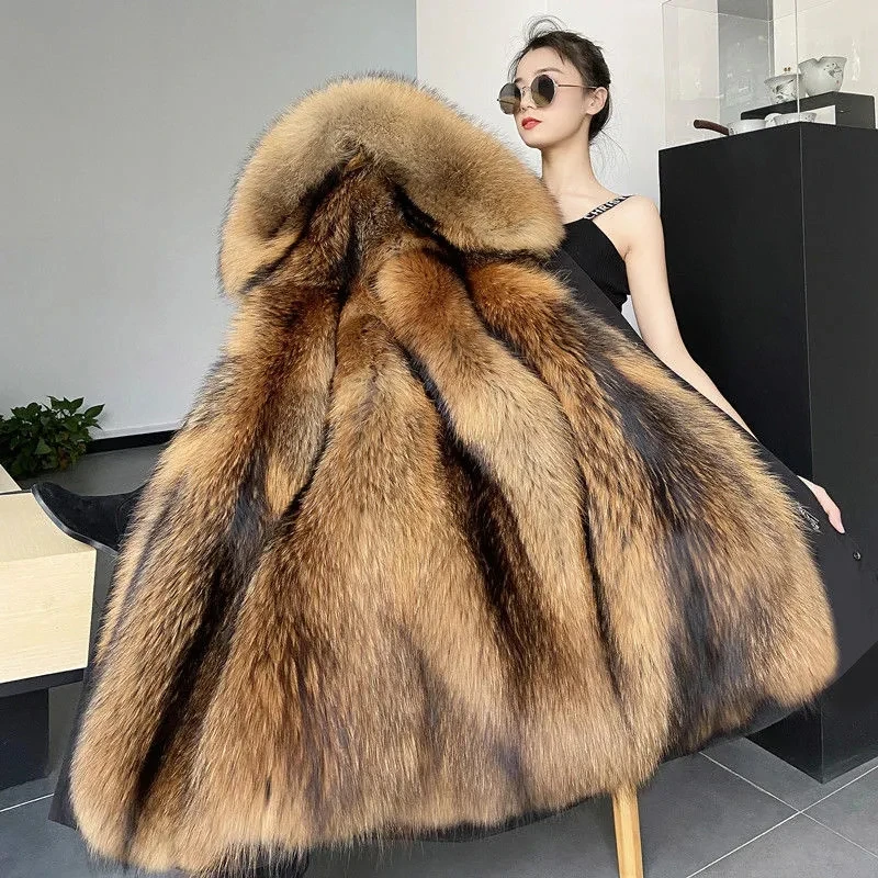 Top Trends: Winter Thick Warm Parkas Women Mink Detachable Inner Fur One Coat Long FauxFur Mink Cotton Jackets Female Hooded Chaquetas Mujer Shoppable Styles