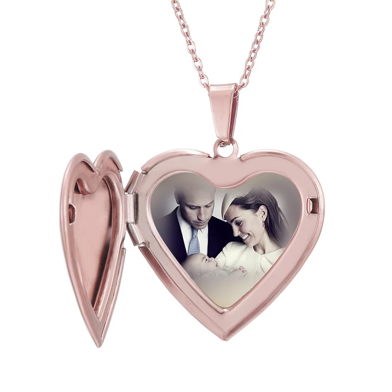 Top Trends: Photo Locket Necklace Custom Name Personalized Photo Heart Shaped Family Pendant Necklace For Women Men Chirdren Christmas Gift Shoppable Styles