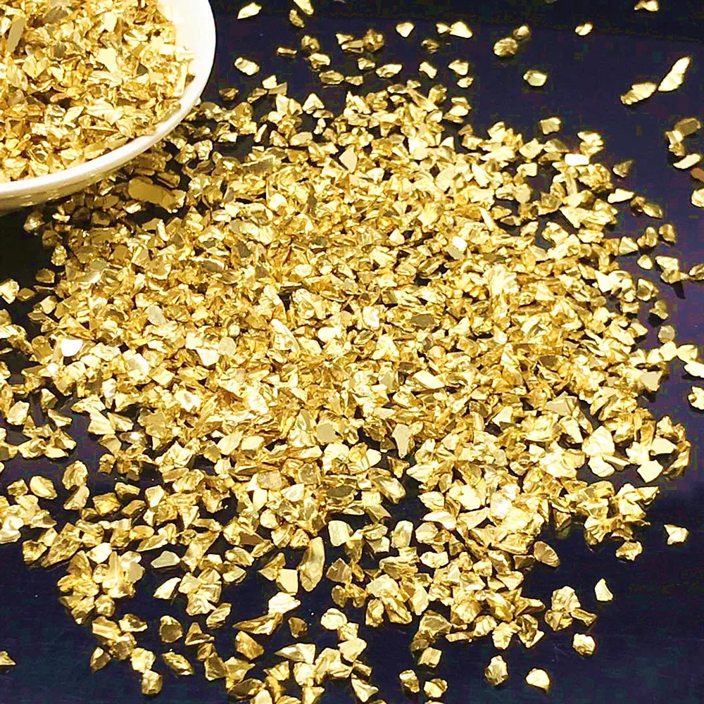 Top Trends: 50g Fake Gold Stone Flakes Metallized Glass Beads For Resin Mold Filler Nail Art Crafts Diy Jewelry Making Mold Filling Tools Shoppable Styles