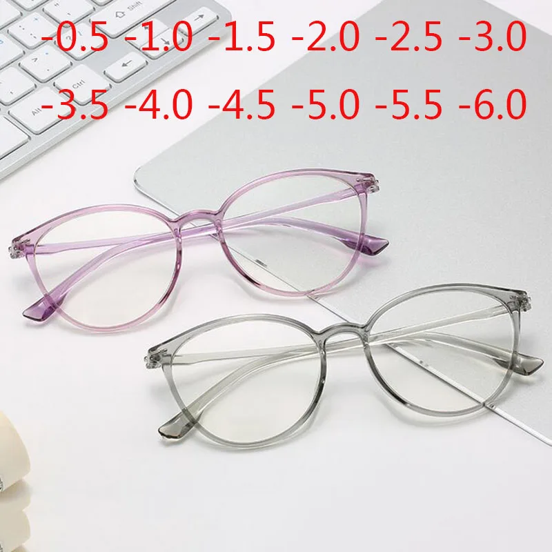 Top Trends: Retro Cat Eye Clear Lens Spectacle Women Myopia Optical Eyewear -0.5 -1 -1.5 -2 -2.5 -3 -3.5 -4 -4.5 -5 -5.5 -6 Shoppable Styles