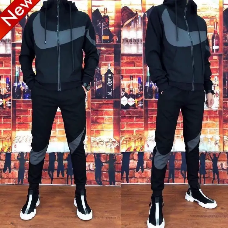 Top Trends: Men's Suits Autumn Winter Cotton Clothes Suit Man Sports Fashion Sweatshirt Shoppable Styles