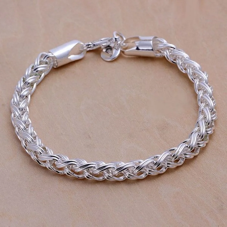 Top Trends: Wholesale 925 Sterling Silver Bracelets Jewelry Chain Women Lady Men 6mm 4MM High Quality Valentine Gift Beautiful Factory Price Shoppable Styles