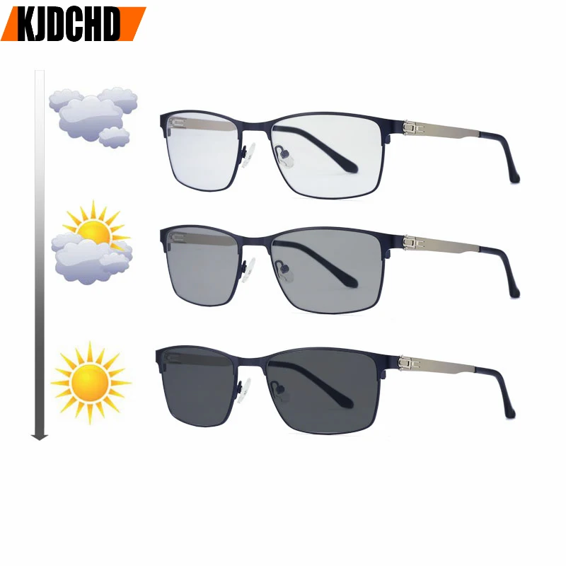 Top Trends: New Finished Myopia Sun Photochromic Glasses Fashion Chameleon Gray Lens Metal Legs With Degrees Sunglasses -1 -1.5 -2.0 -2.5 -3 Shoppable Styles - Image 2