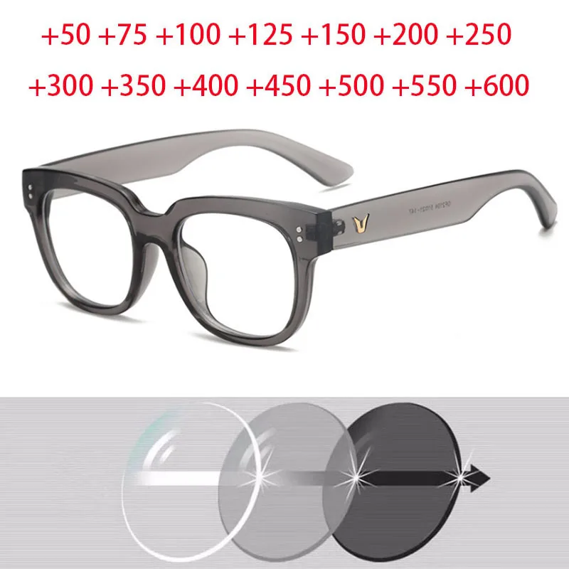 Top Trends: Oversize Big Frame Reading Glasses Presbyopic Eyewear Male Female Hyperopia Glasses With Diopter + 0.5 + 0.75 + 1.0 + 1.25 To + 6.0 Shoppable Styles