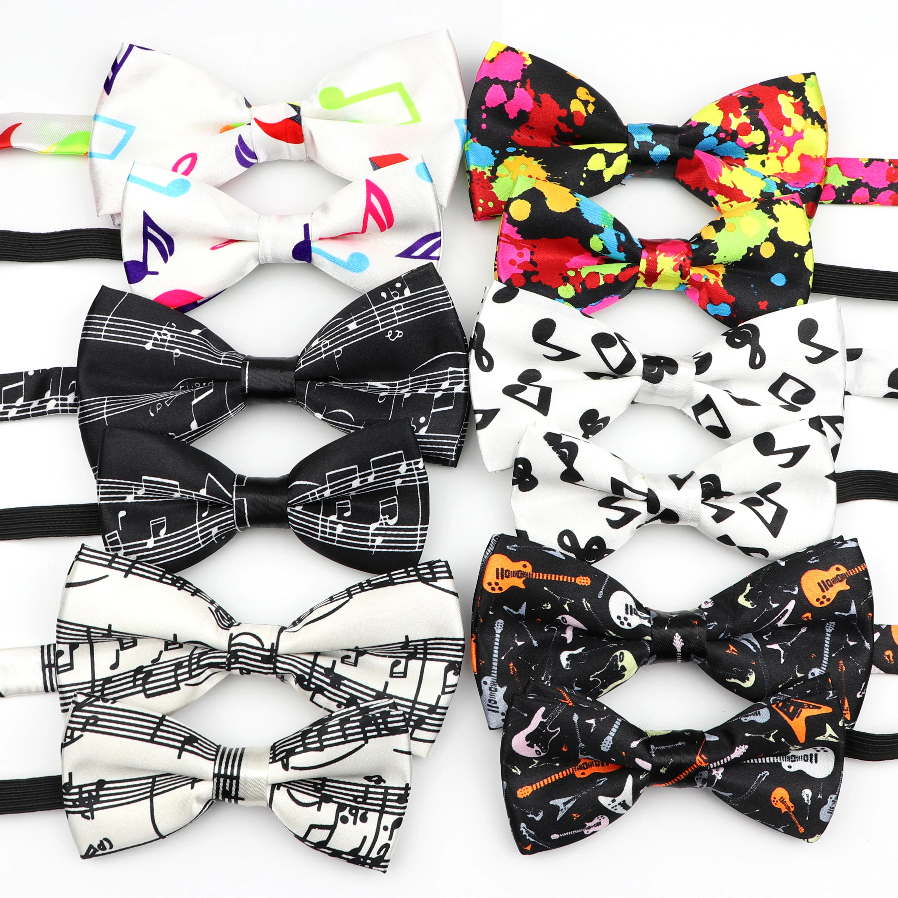 Top Trends: Music Note Parent-Child Bowtie Set Piano Stave Guitar Plaid Family Butterfly Party Dinner Wedding Design Cute Bow Tie Accessory Shoppable Styles