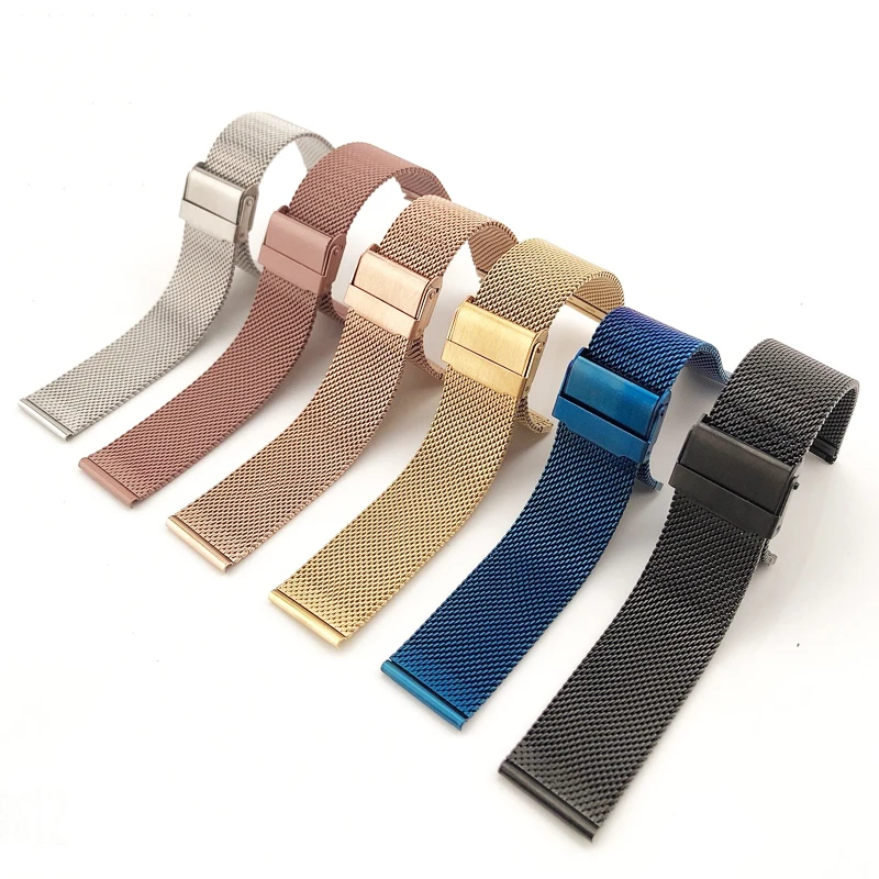 Top Trends: Milanese Watchband 12mm 14mm 16mm 18mm 20mm 22mm 24mm Universal Stainless Steel Watch Strap Black Rose Gold Watch Band Bracelet Shoppable Styles