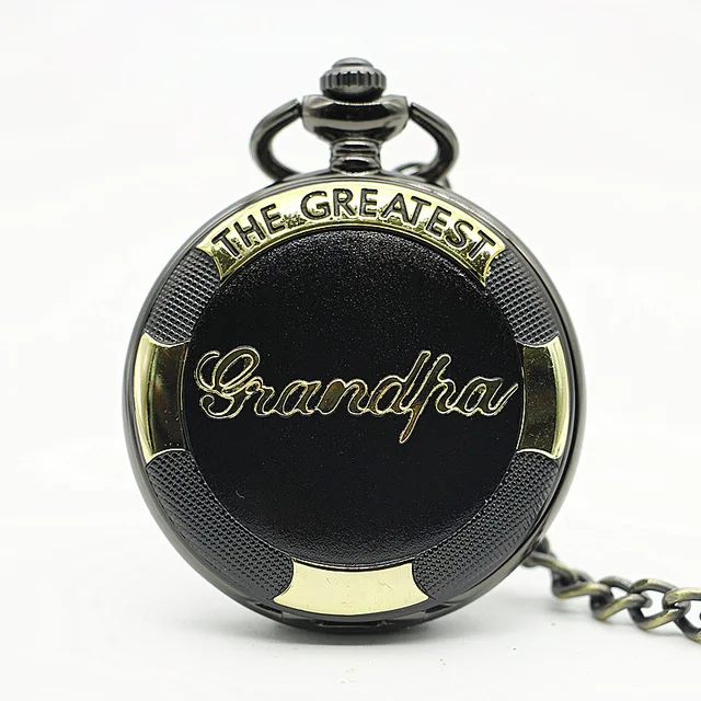 Top Trends: Retro Bronze Dad Pocket Fob Watches THE GREATEST Dad Quartz Vintage Pocket Watch Chain Pendent Men Father's Gifts Relogio De Bol Shoppable Styles - Image 6