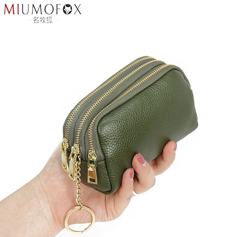 Top Trends: Genuine Leather Women Card Coin Key Holder Change Pouch Purse Mini Pocket Zipper Popular Small Money Bag Wallet High-capacity Shoppable Styles