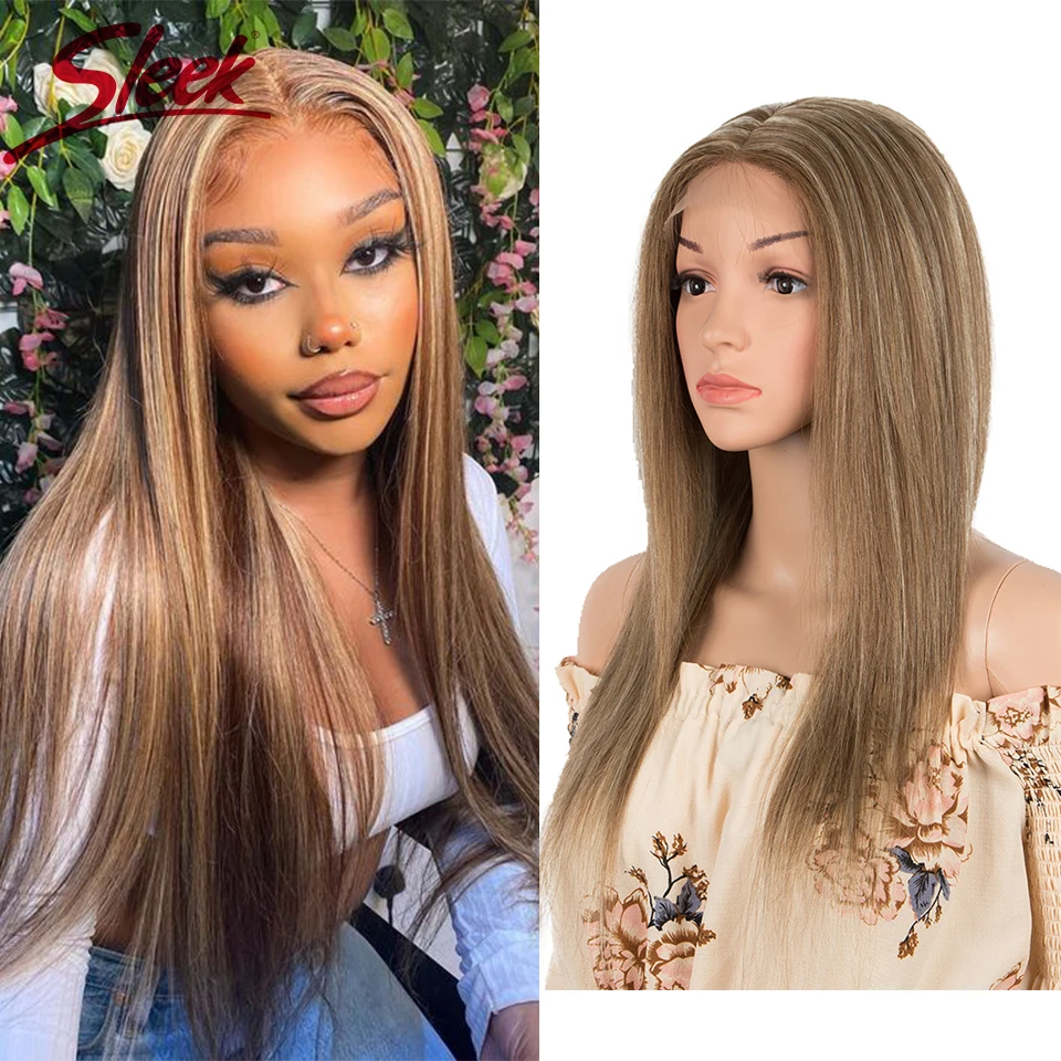 Top Trends: Sleek Human Hair Wigs For Women 28 Inch Lace Wig 613 Highlight Brazilian Hair Wig Straight Lace Closure Wigs Colored Lace Wig Shoppable Styles