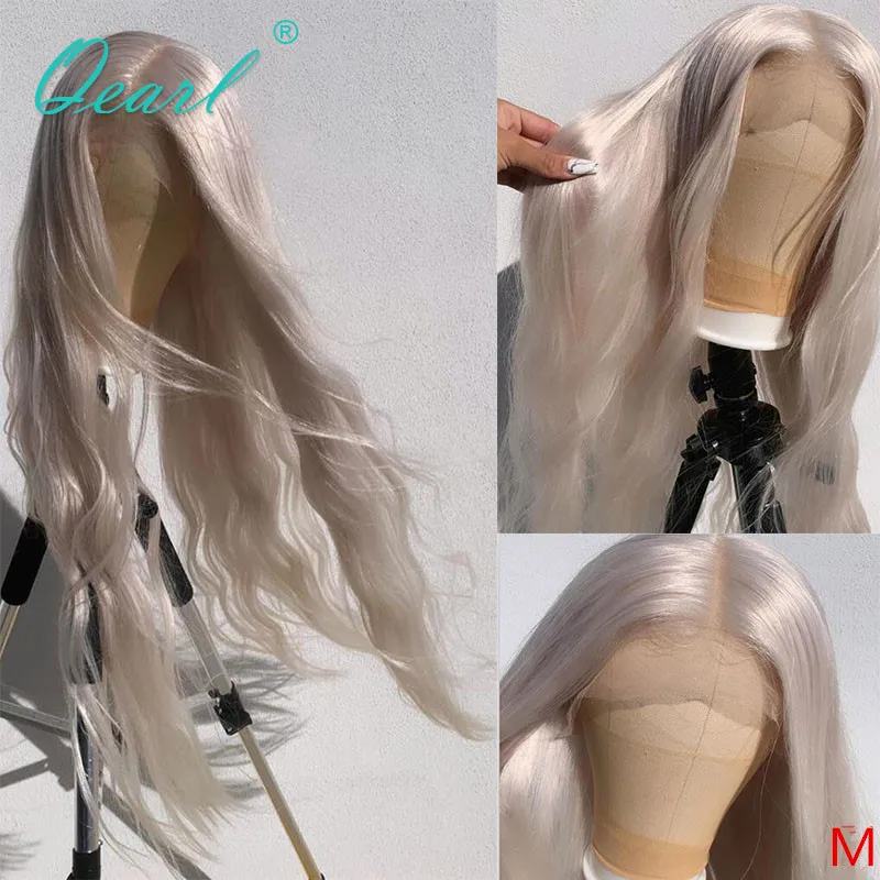 Top Trends: Full Lace Human Hair Frontal Wigs White Blonde HD Transparent Natural Wave Wigs Human Hair For Women Bleached Knot 150% Qearl Shoppable Styles