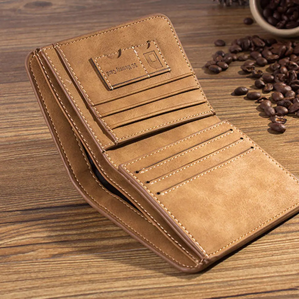 Top Trends: Men&#039;s Wallet Foldable Small Money Purses Leather Wallet Luxury Billfold Hipster Cowhide Credit Card / ID Holders Shoppable Styles