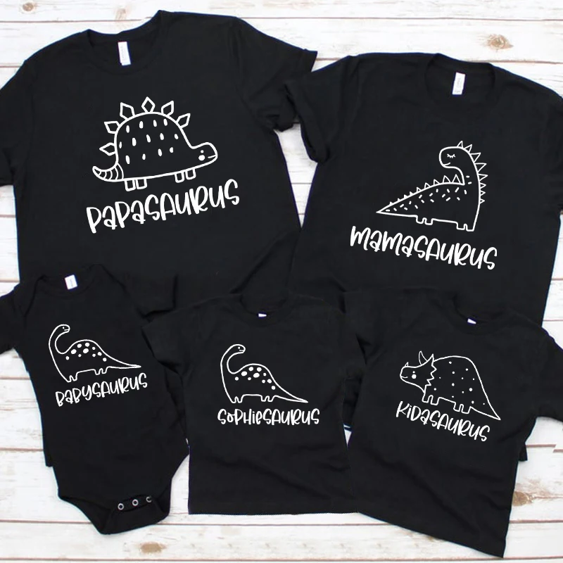 Top Trends: Mama Saurus Shirt Dinosaur Family Tshirt Papasaurus Babysaurus Custom Dinosaur Matching Clothes Baby Girl Outfit 7-12m Shoppable Styles