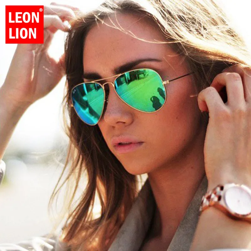 Top Trends: LeonLion 2023 Pilot Mirror Sunglasses Women / Men Brand Designer Luxury Sun Glasses Women Vintage Outdoor Driving Oculos De Sol Shoppable Styles