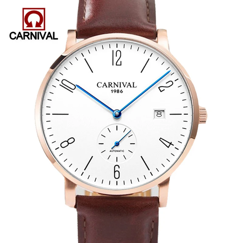 Top Trends: Carnival Brand Luxury Mechanical Watch Waterproof Ultra Thin Business Calendar Automatic Wristwatches For Men Relogio Masculino Shoppable Styles - Image 5