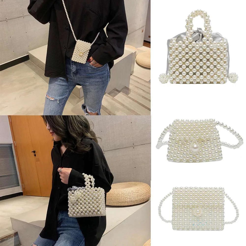 Top Trends: 2023 New Imitation Pearl Beaded Bags Women Handbag Evening Bag Shoulder Crossbody Purse Ladies Mini Luxury Party Dinner Clutch Shoppable Styles