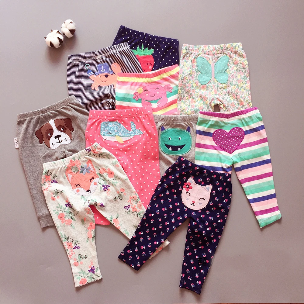 Top Trends: 3 Pack Baby Pants Boys And Girls Cartoon Embroidery Cotton Casual Style Random Trousers Infant Pants Newborn Clothing Shoppable Styles