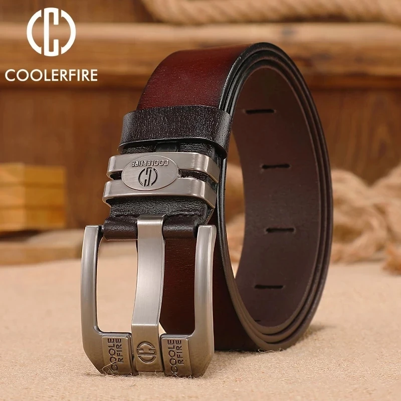 Top Trends: Men Genuine Leather Belts Cowboy Wide High Quality Buckle Belts For Men Brand Luxury Leisure Vintage Jeans Strap HQ225 Shoppable Styles