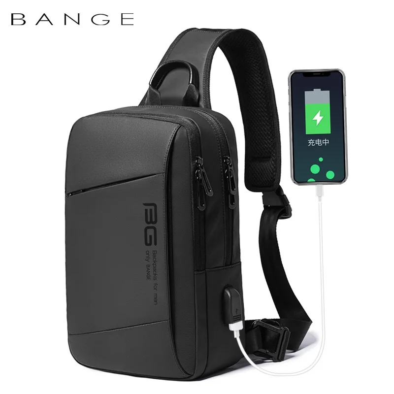 Top Trends: BANGE Fashion Men Travel Waterproof Leisure Male Chest Sports Packs Messenger Shoulder Sling Running Bag Men's Boys Handbag Shoppable Styles