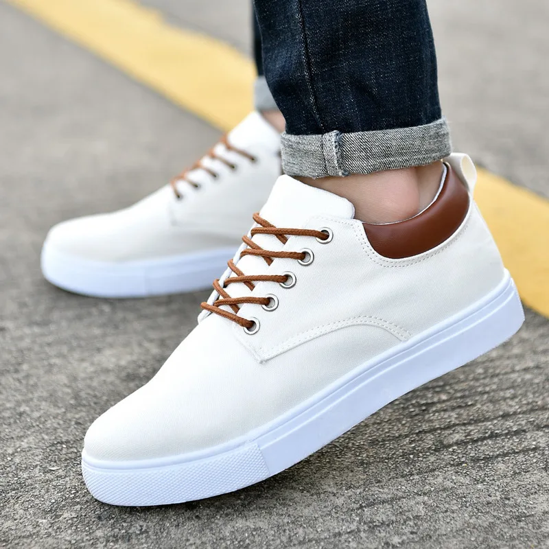 Top Trends: Canvas Sneakers Male Boys Casual Comfortable Shoes Student Tenis Large Size 45 46 47 Platform Sneakers Man Autumn Shoes Shoppable Styles