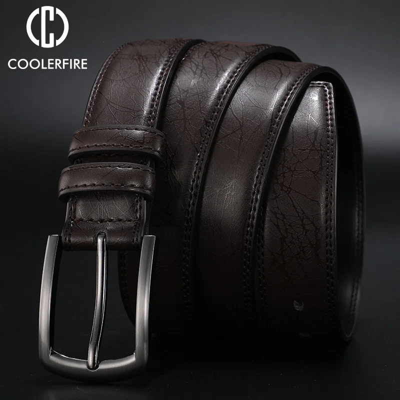 Top Trends: New Fashion Men's Genuine Leather Belts Designer Belt For Man Pin Buckle With Leather Strap Business Dress Male Belts HQ091 Shoppable Styles - Image 3