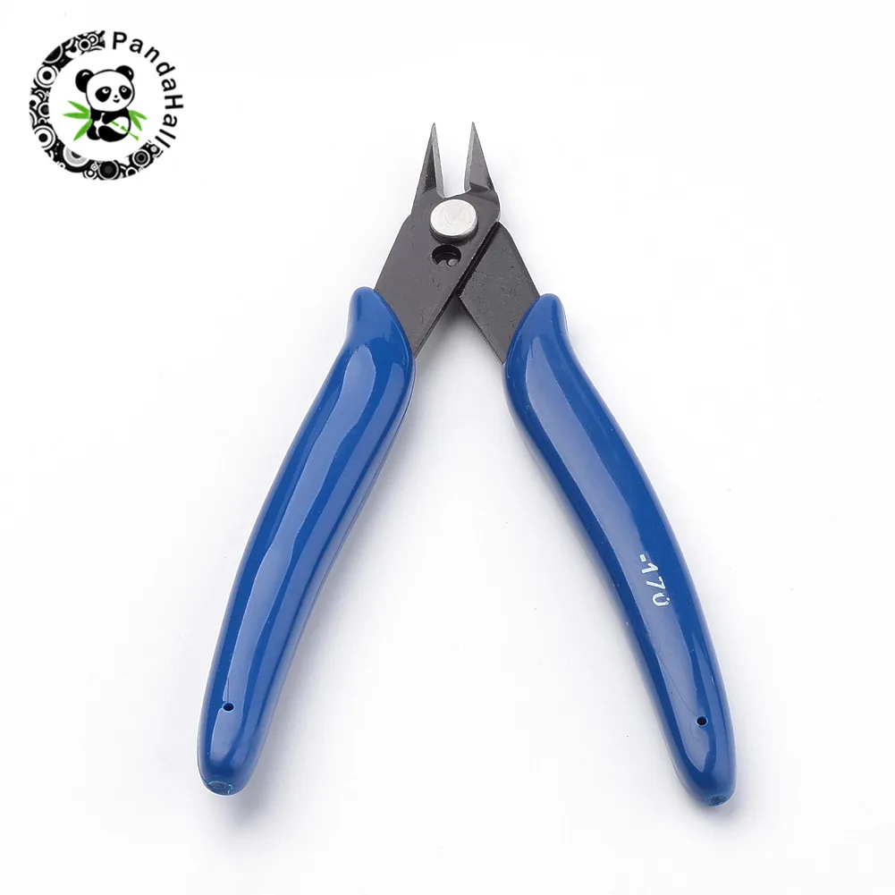 Top Trends: 45 # Steel Jewelry Pliers Side Cutting Pliers Polishing, MediumBlue 130x52x12mm Shoppable Styles