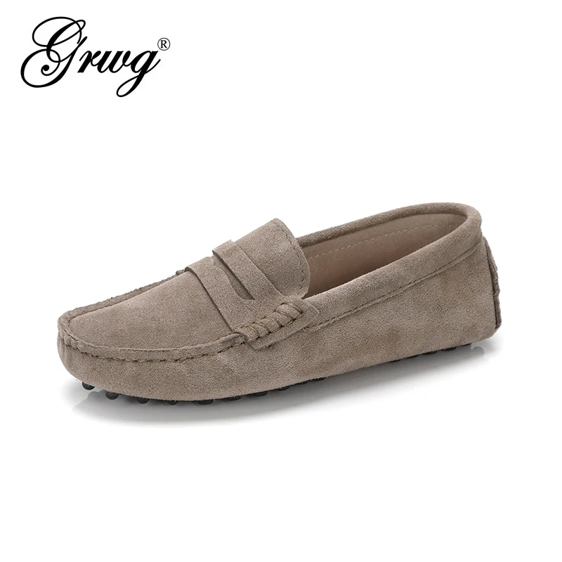 Top Trends: GRWG Shoes Women Genuine Leather Spring Flat Shoes Casual Loafers Slip On Women&#039;s Flats Shoes Moccasins Lady Driving Shoes Shoppable Styles