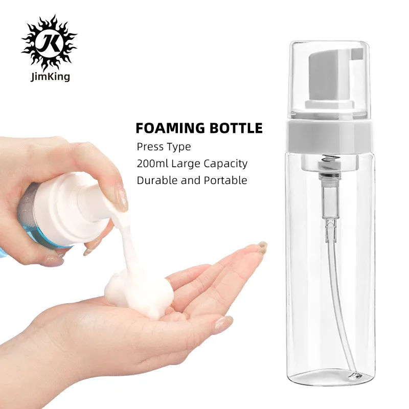 Top Trends: JimKing 1pc 200ml Tattoo Cyanophyta Green Algae Foaming Bottle Transparent Plastic Dispenser Washing Press Bottle Tattoo Supply Shoppable Styles