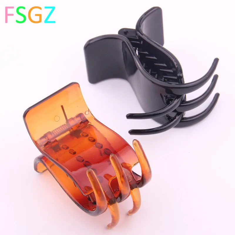 Top Trends: Basic Plastic Hair Clamp Solid Black Transparent Brown Hair Claw Ponytail Holders Hairdressing Accessories Tools Hair Clips 2020 Shoppable Styles