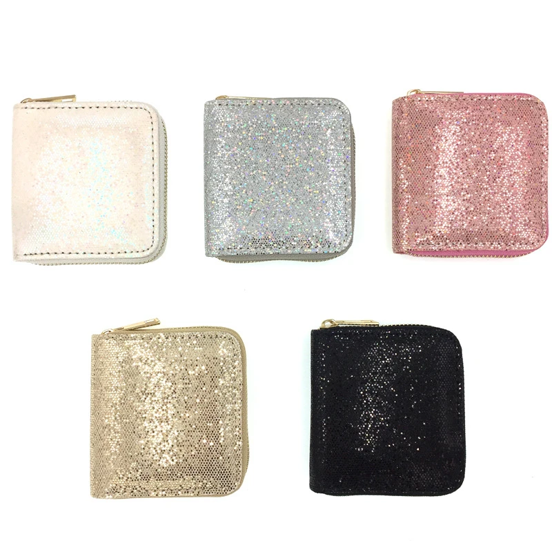 Top Trends: Fashion Glitter Women&#039;s Coin Wallets Female Small Sequin Zipper Purses Clutch Money Bag Short Credit ID Card Holders For Girls Shoppable Styles