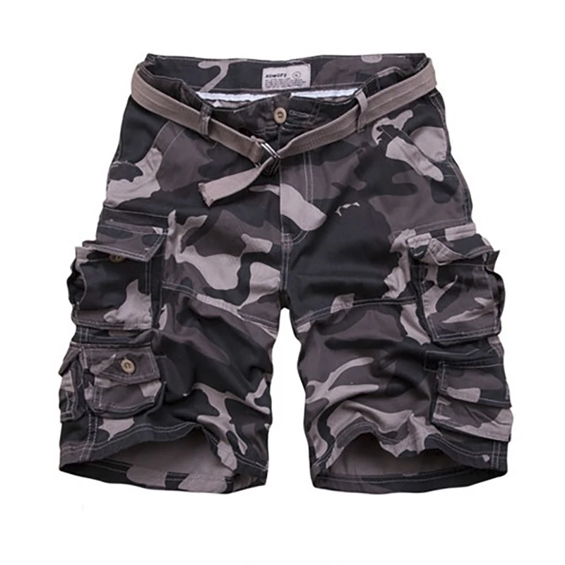 Top Trends: Summer Cargo Shorts Men Camouflage Shorts Male Camo Knee-length Comfortable Mens Short Pants Hombre Shorts With Belt Plus Size Shoppable Styles