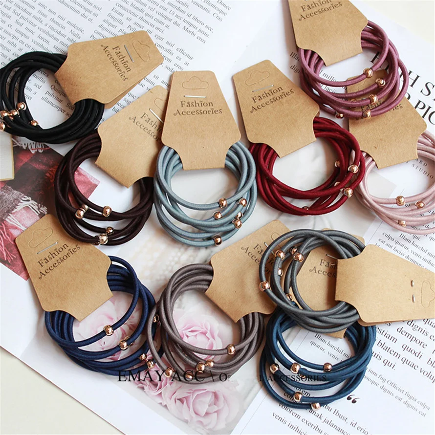 Top Trends: 6PCS Women Elastic Hair Bands Scrunchie Ponytail Holder Organza Hairbands Set Hair Ropes Ties Girls Hair Accessories Shoppable Styles