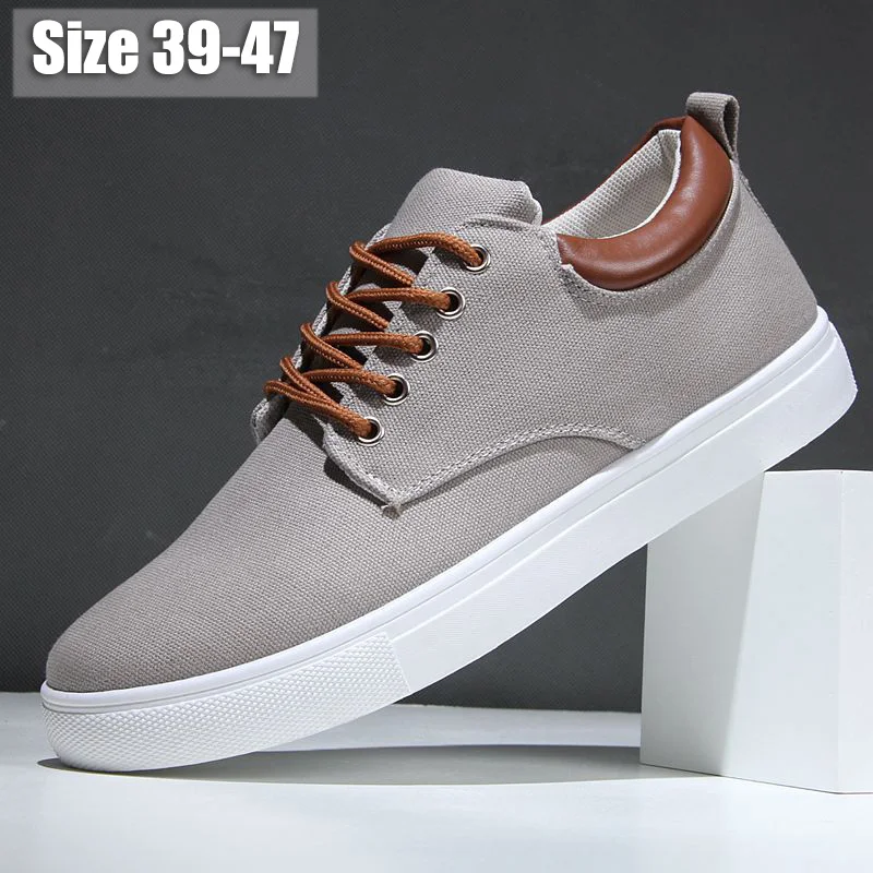 Top Trends: Italian Canvas Shoes For Men Large Size 47 48 Vulcanized Sneakers Slip On Men's Plimsoll Male Trainers Trend Summer Sports Shoes Shoppable Styles