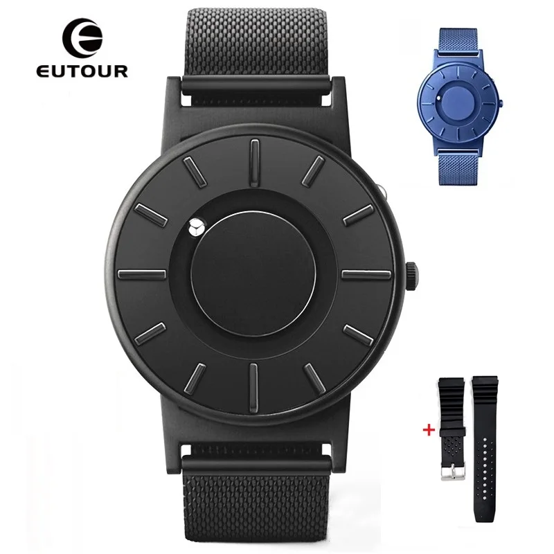 Top Trends: EUTOUR Magnetic Watch Men Waterproof Luxury Mens Wristwatch Sports Stainless Steel Dropshipping Quartz Wrist Ball Watches 2021 Shoppable Styles