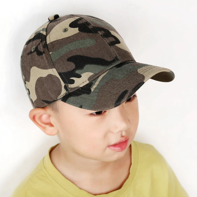 Top Trends: New Summer Children's Cotton Student Camouflage Hats Jungle Hunting Caps Baby Boy Girl Hip-Hop Adjustable Baseball Caps Shoppable Styles