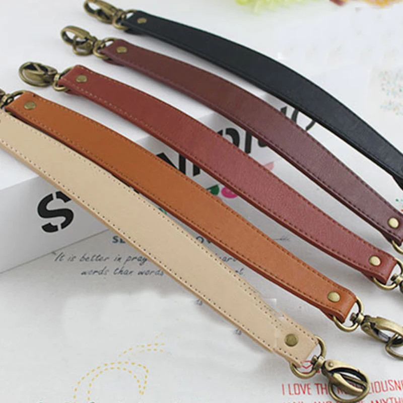 Top Trends: Lady Pu Leather Shoulder Strap Black Handbag Bag Belt Diy Bags Handle Replacement Bag Short Straps Handbags Accessories Shoppable Styles