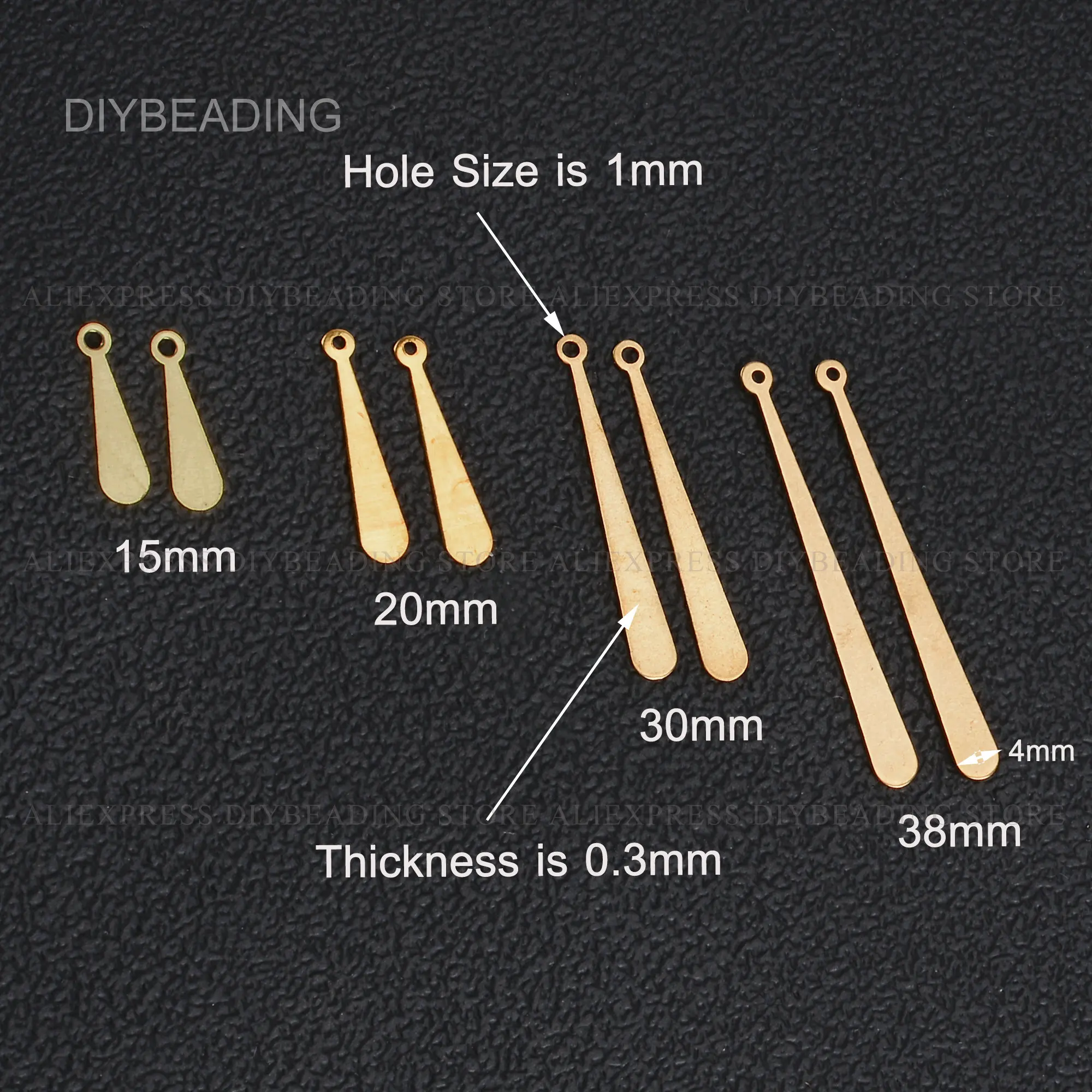 Top Trends: Charms For Jewelry Making Raw Brass Charm Accessories Teadrop Thin Blank Metal Finding Connector For Earrings And Bracelet DIY Shoppable Styles - Image 5